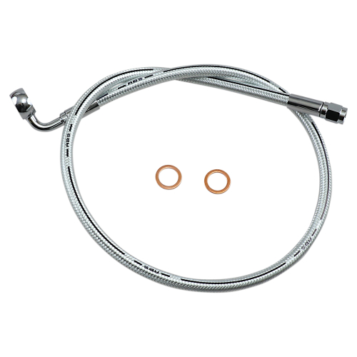 Magnum - Magnum Sterling Chromite II Designer Series ABS Front Upper Brake Line - 12mm. 90deg. Banjo - 28in. - AS378028
