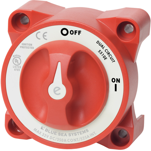 Blue Sea Systems - Blue Sea 5510E e-Series Dual Circuit Battery Switch