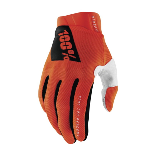 100% - 100% Ridefit Gloves - 10010-00006 - Flo Orange - Medium