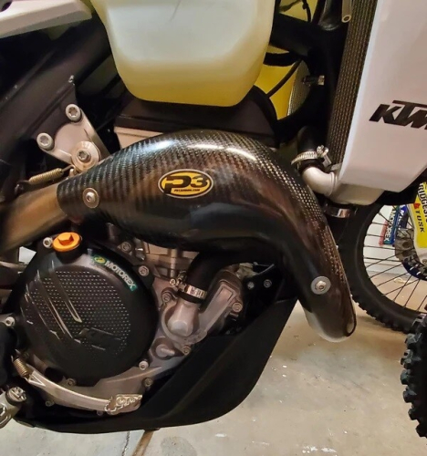 P3 - P3 Header Heat Shield - Carbon Fiber - 201056