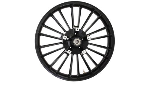 Coastal Moto - Coastal Moto Precision Cast Atlantic 3D Front Wheel - 21in.x3.5in. - Solid Black - 3D-ATL213SB-ABST