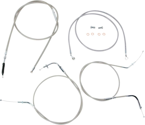 Baron Custom Accessories - Baron Custom Accessories Stainless Cable and Line Kit (+18in.) - BA-8074KT-18