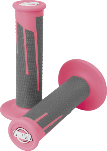 ProTaper - ProTaper Clamp-On Full Diamond Grips - Neon Pink/Dark Gray - 021684