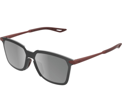 100% - 100% Legere UltraCarbon Square Sunglasses - 60020-00004 - Soft Tact Crimson / Hiper Silver Mirror Lens - OSFM