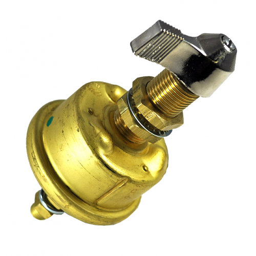 Cole Hersee - Cole Hersee Single Pole Brass Battery Switch w/Faceplate 175 Amp Continuous 800 Amp Intermittent