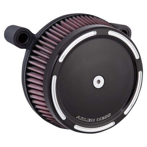 Arlen Ness - Arlen Ness Big Sucker Stage I Air Filter Kit with Cover - Slot Track - Black - 50-836