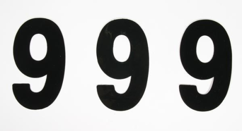 Factory Effex - Factory Effex Mini Pro Number 4in. - No.9 - Black - FX04-2579