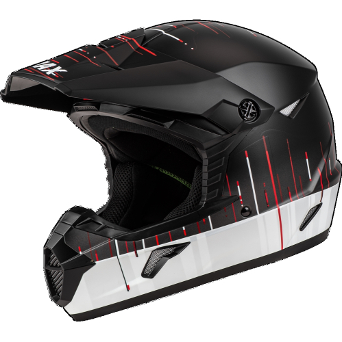 G-Max - G-Max MX-46Y Frequency Youth Helmet - D3465840 - Matte Black/White - Small