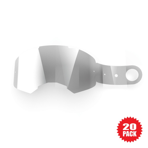 EKS Brand - EKS Brand Tearoffs for Lucid Goggles - 20pk - 067-41320 - Silver - OSFM