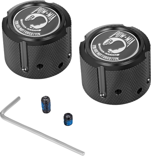 Figurati Designs - Figurati Designs Front Axle Nut Cover - Black with POW MIA - FD50-FAC-BK
