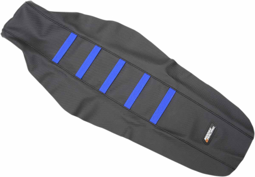 Moose Racing - Moose Racing Ribbed Seat Cover - Black/Blue Ribbed - 0821-2368