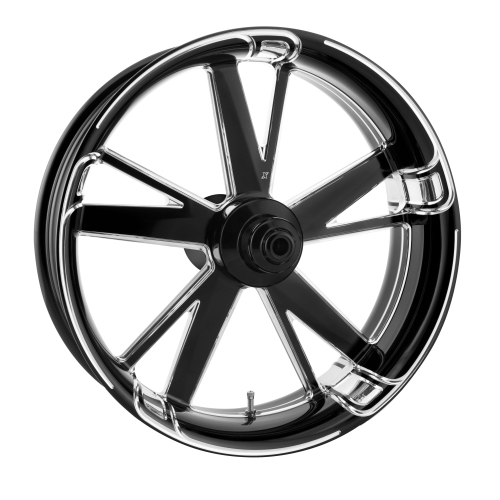 Xtreme Machine - Xtreme Machine Charger Front Wheel (Dual Disc) - 21x3.5in. - Black Cut Xquisite - 1202-7106R-XCGAJ-BMP