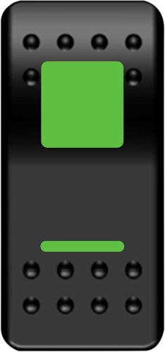 Moose Utility - Moose Utility Rocker Switch - On/Off Green - 2106-0483