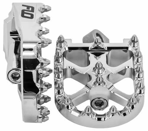 Flo Motorsports - Flo Motorsports BMX Style Footpeg Set - Chrome - FPEG-800V3CR