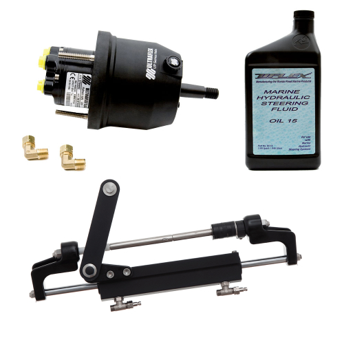 Uflex USA - Uflex HYCO 1.1 Front Mount OB System up to 175HP - Includes UP20 FM Helm, 2qts of Oil, UC95-OBF Cylinder