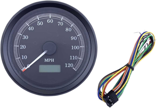Drag Specialties - Drag Specialties Programmable 3-3/8in. Electronic Speedometer - 120mph - 2210-0502