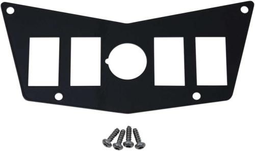 Moose Utility - Moose Utility Center 4 Switch Dash Plate - Black - 100-4390-PU
