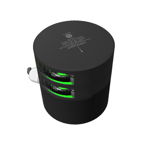 Lopolight - Lopolight Double Green Starboard Sidelight - 3nm - Black Housing - Horizontal Mount