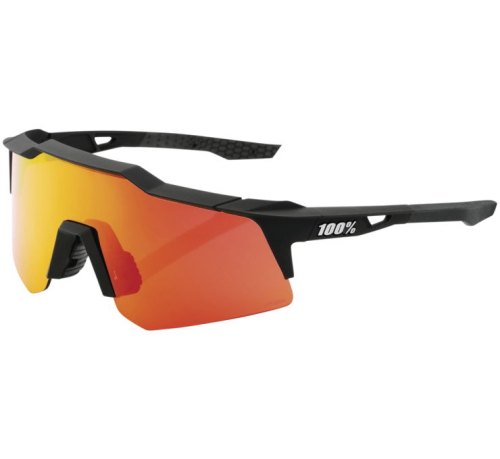 100% - 100% Speedcraft XS Sunglasses - 60009-00008 - Soft Tact Black / Red Lens - OSFM