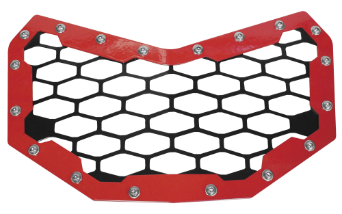 ModQuad - ModQuad Front Grill - 2-Panel - Black/Red - CA-FG-X3-RD