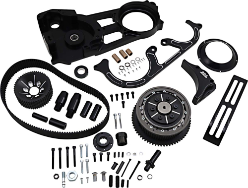 Belt Drives Ltd - Belt Drives Ltd 2in. Wide Open Belt Drives - Black Anodized with Re-Cut Finish - EVO-220-B