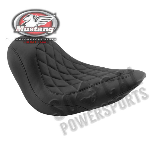 Mustang - Mustang Wide Tripper Solo Seat - Diamond Stitch - Black - 76742