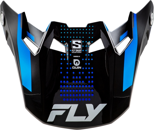 Fly Racing - Fly Racing Visor for Formula S Carbon Protocol Helmet - Black Carbon/Blue - XL-2XL - 73-4477