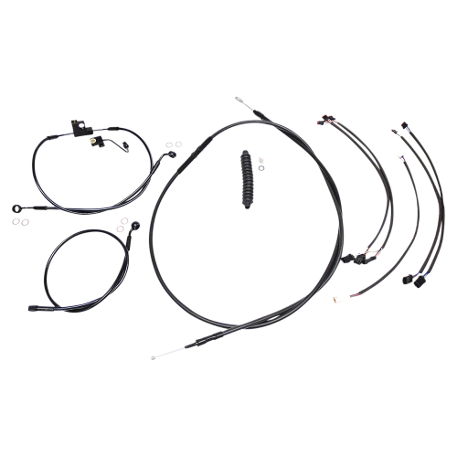 Magnum - Magnum Black XR Handlebar Installation Kit with Black Fittings for 12-14in. Ape - 486901