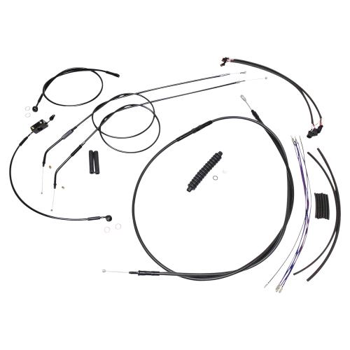Magnum - Magnum Black XR Handlebar Installation Kit with Black Fittings for 10-12in. Ape - 486672