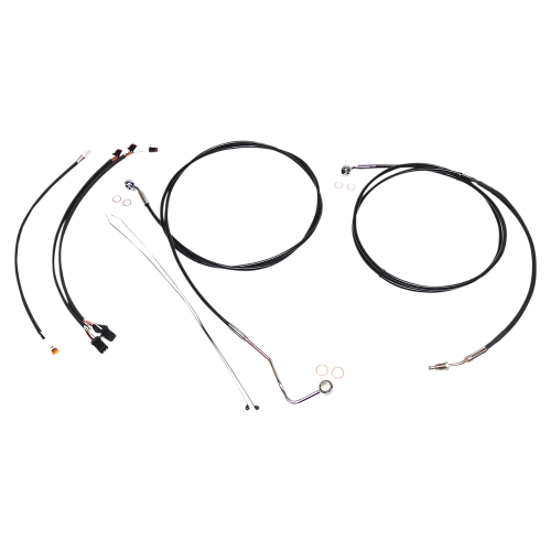 Magnum - Magnum Black XR Handlebar Installation Kit with Chrome Fittings for 12-14in. Ape - 489851