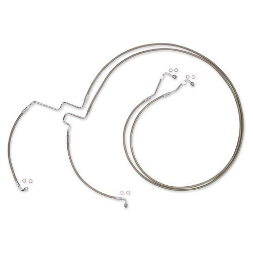Magnum - Magnum Clear Coated XR Stainless Lower Front Brakeline Kit - SSC1116-00