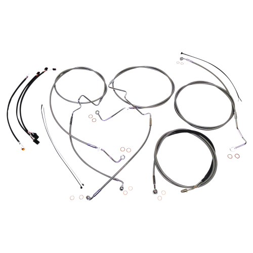 Magnum - Magnum Stainless Steel Handlebar Installation Kit with Chrome Fittings for 12-14in. Ape - 589921