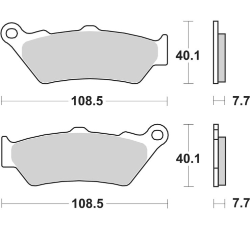 SBS - SBS Front/Rear Organic-V-Twin Ceramic Brake Pads - 674H.HF