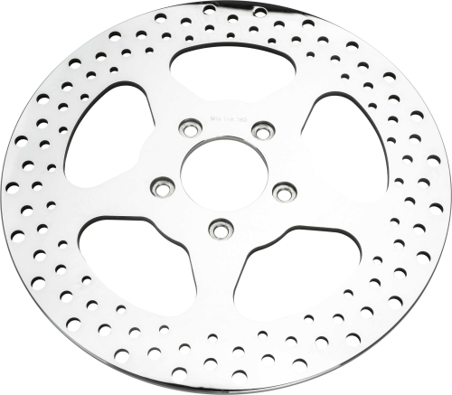 HardDrive - HardDrive Drilled Vented Rear Brake Rotor - 5 point S/S Pol. - 144605