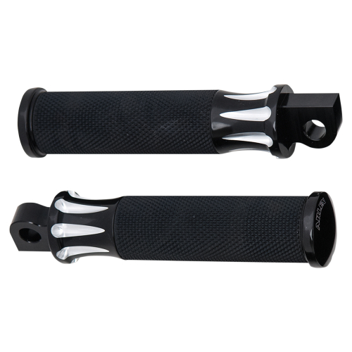 Arlen Ness - Arlen Ness Fusion Footpegs - Deep Cut - Black - 07-909