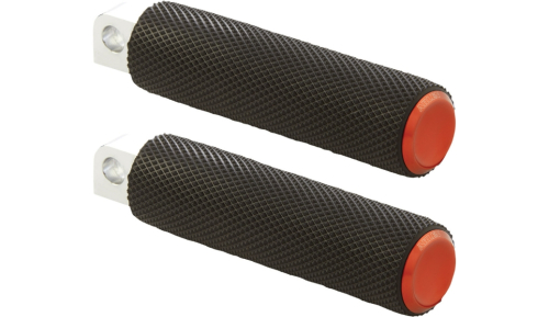 Arlen Ness - Arlen Ness Fusion Footpegs - Knurled - Orange - 07-902
