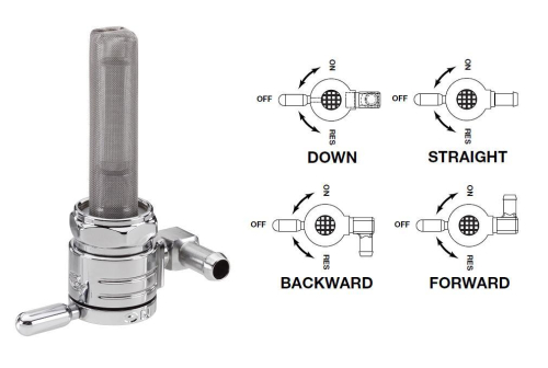 Golan Inc - Golan Inc Click-Slick Petcock - 3/8in. NPT - Forward Facing - Chrome - 75-516F-CS