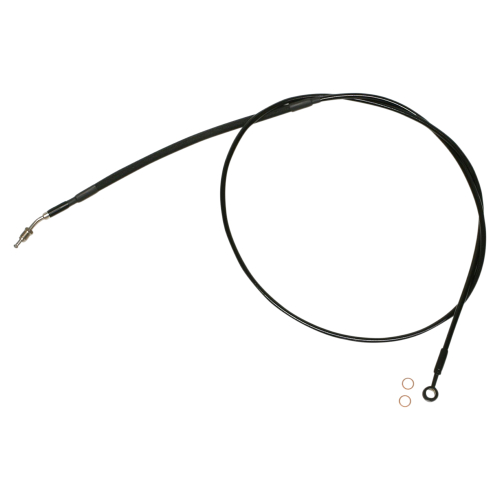 Magnum - Magnum XR Stainless Hydraulic Clutch Line - Stock Length - Black/Black Fittings - SBB0107-72