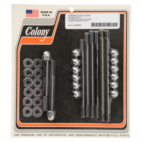 Colony - Colony Motor Case Kit - Acorn Style - Chrome - 8139-34