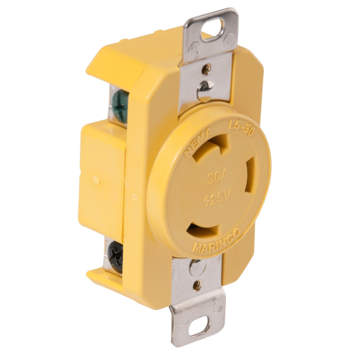 Marinco - Marinco 305CRR 30A Receptacle - Yellow - 125V