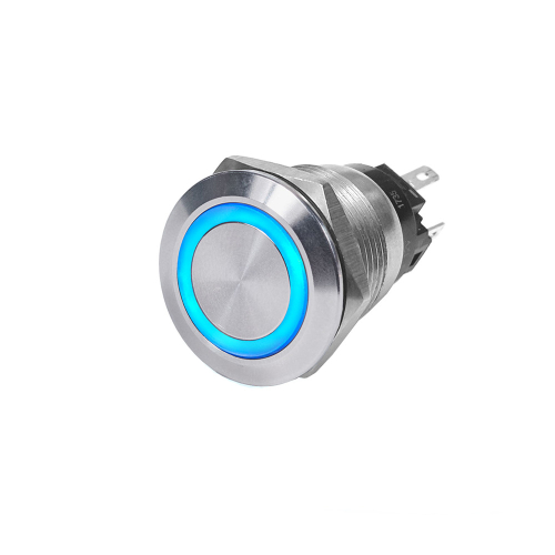 Blue Sea Systems - Blue Sea 4160 SS Push Button Switch - Off-On - Blue - 10A