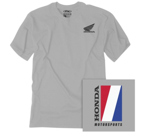 Factory Effex - Factory Effex Honda Motosports T-Shirt - 25-87302 - Light Gray - Medium