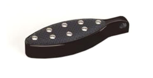Cyclesmiths - Cyclesmiths Banana Board Male Mount Footpegs - Black with Rivets - 126-BP
