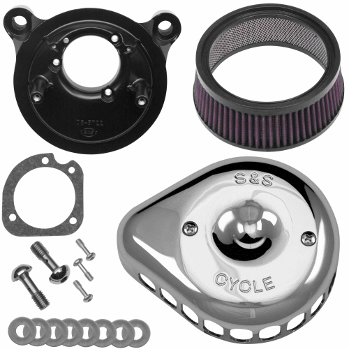 S&S Cycle - S&S Cycle Mini Teardrop Stealth Air Cleaner Kit - Chrome - 170-0449