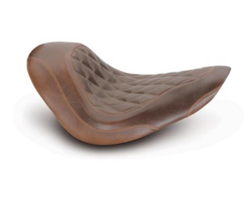 Mustang - Mustang Wide Tripper Solo Seat - Diamond Stitch - Brown - 76746