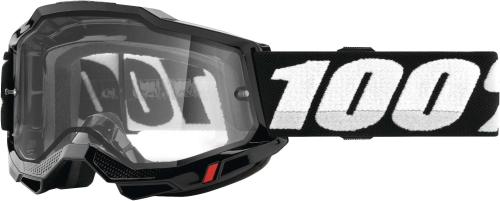100% - 100% Accuri 2 Enduro Goggles with Dual Lens - 50221-501-01 - Black / Clear Lens - OSFA
