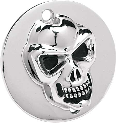 Drag Specialties - Drag Specialties 3-D Skull Points Cover - Chrome - 30-0186-PC