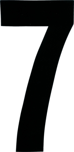 Dirt Digits - Dirt Digits Extreme Digits Competition Stick-On 4in. Black Number - 7 - XT43B-7