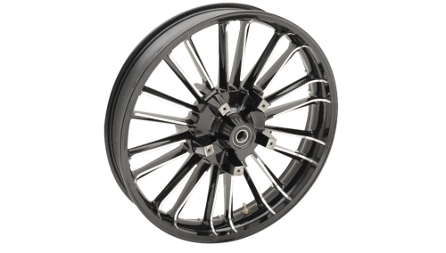 Coastal Moto - Coastal Moto Precision Cast Atlantic 3D Front Wheel - 21in.x3.5in. - Black Cut - 3D-ATL213BC-ABST
