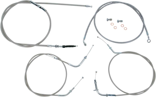 Baron Custom Accessories - Baron Custom Accessories Stainless Cable and Line Kit (+12in.) - BA-8074KT-12